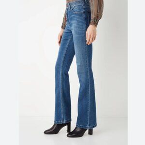 Gerard Darel Laura High Rise Stretch Flare Jeans in Indigo Blue Size FR 36 US 4